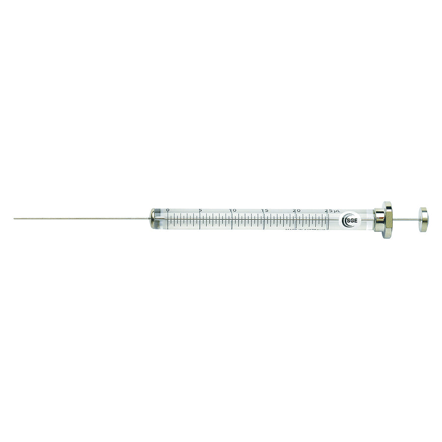 Syringe, SGE 25F-GT (25uL/F/25/50mm/2pt), PTFE Tip, Gas-Tight