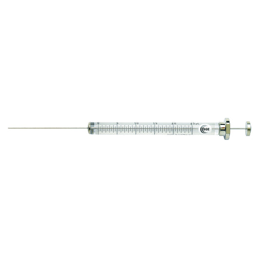 Syringe, SGE 25F-GT (25uL/F/25/50mm/2pt), PTFE Tip, Gas-Tight
