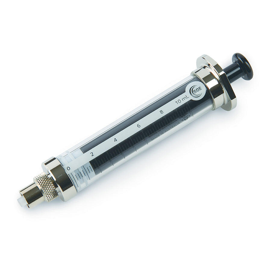 Syringe, SGE 10MDR-LL-GT (10mL/LL), Gas-Tight Priming, for Waters HPLC Pumps