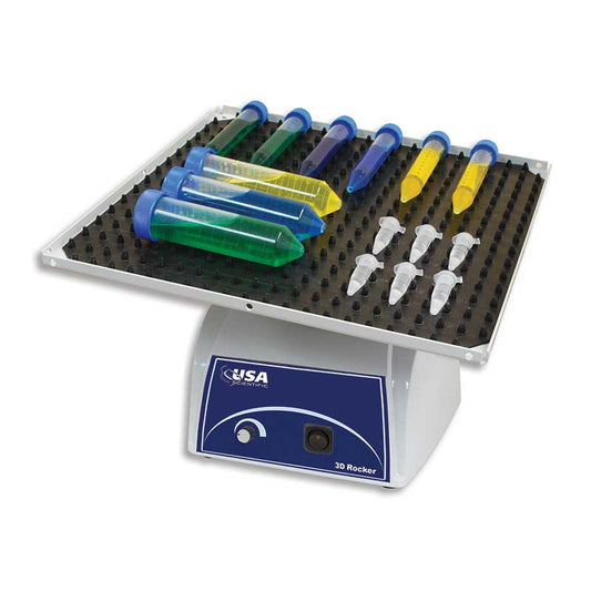 Variable Speed 3D Rocker, 12" x 12" Work Surface, 2-30 rpm, Includes One Flat and One Dimpled Mat