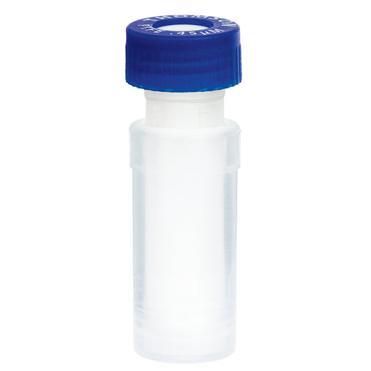 Filter Vials, 0.45um PTFE w/standard cap, Thomson SINGLE StEP nano, Blue Cap, 100/pk