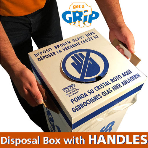 Image of DY797005 - Glass Disposal Box with Handles, Floor Model, 27 x 12 x 12 , 6/pk