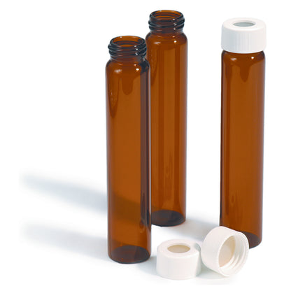 Sample Collection Vials, 60mL, Amber Glass, for ASE Systems, 72/pk