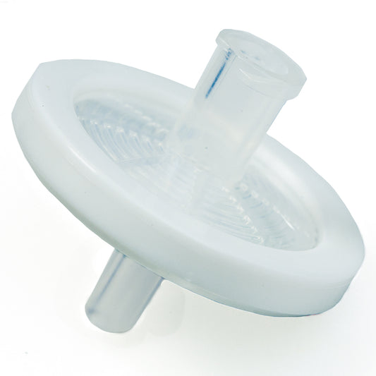 25 mm Syringe Filter, 0.45um, PTFE, white, 100/pk