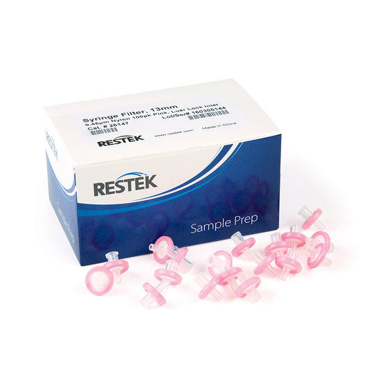 13 mm Syringe Filter, 0.45um, Nylon, pink, 100/pk