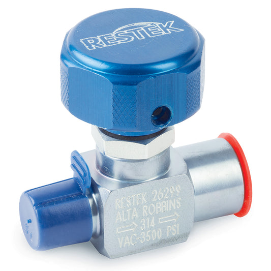 Sample Cylinder Valve, 1/4" Male NPT x 1/4" Female NPT, 3500psig DOT pressure rating, Sulfinert Treated