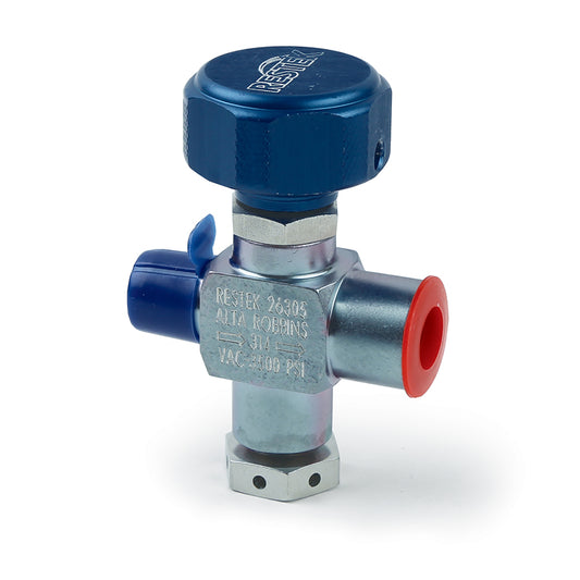 Sample Cylinder Valve, 1/4" Male NPT x 1/4" Female NPT w/1,800 psi Rupture Disk, 3500psig DOT pressure rating, Sulfinert Treated