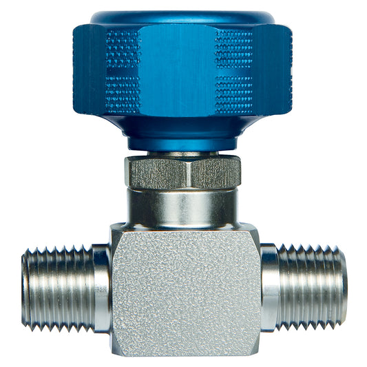 Sample Cylinder Valve UHP, 1/4" Male NPT x 1/4" Male NPT, 5000psig DOT pressure rating, Stainless Steel