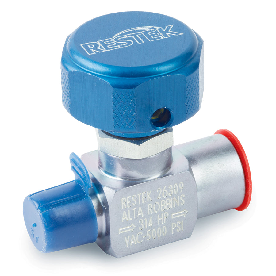 Sample Cylinder Valve UHP, 1/4" Male NPT x 1/4" Female NPT, 5000psig DOT pressure rating, Sulfinert Treated