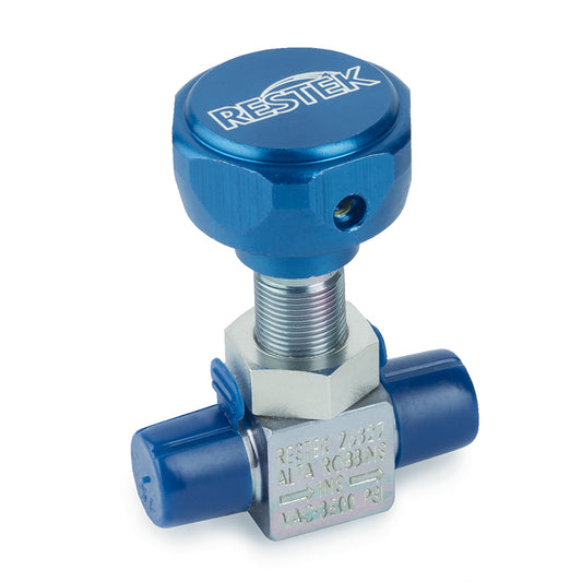 Metering Control Valve, 1/4" Male NPT x 1/4" Male NPT, 3500psig DOT pressure rating, Sulfinert Treated