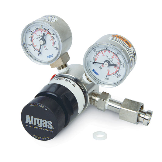 Regulator, Airgas, Stainless Steel single stage VOC regulator, CGA-180 (2-75 psig)