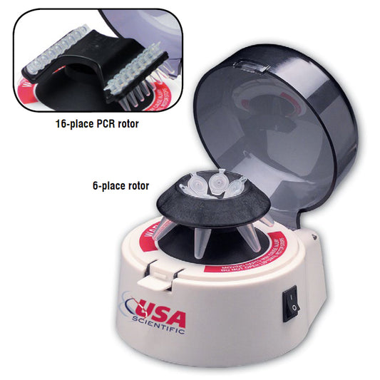 Dual Rotor Personal Microcentrifuge, for 1.5/2.0/0.5 mL Tubes and 0.2 mL Tubes, 6000 Rpm, 2000 x G, 110 V, 60 Hz