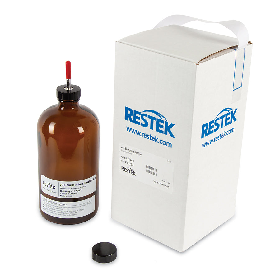 Air Sampling Bottle Kit, Stainless Steel Valve, with Protective Box