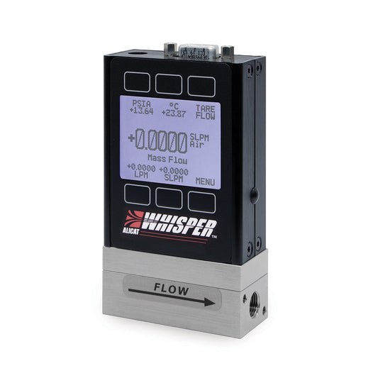 Lab-Based Mass Flow Calibrator, Whisper Series, 0-50 SCCM, Monochrome Display, (requires power adaptor)