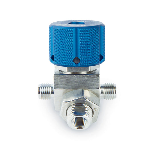 3 Port RAVEn -SS, 1/4" Diaphragm Valve - Stainless Steel, for Entech canisters