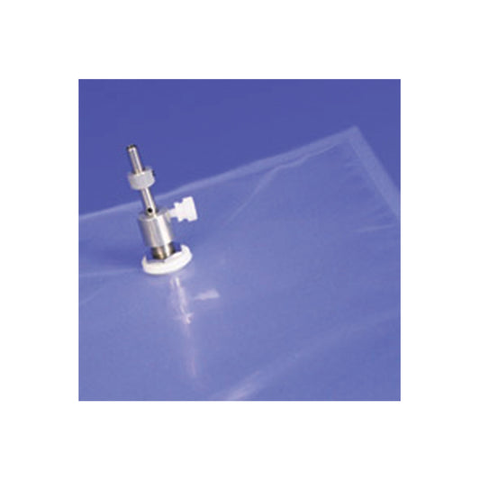 Tedlar Sampling Bag w/Stainless Steel Push/Pull Valve Only, 5 L, 12" x 12.5", 10/pk