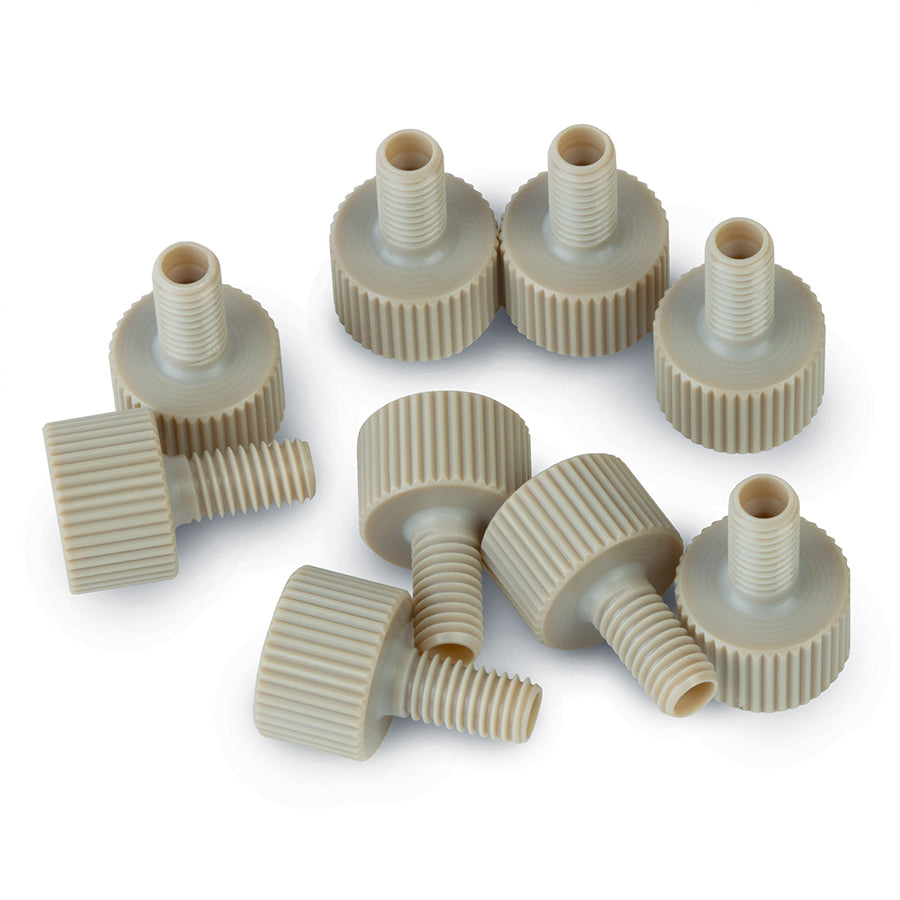PEEK Finger-Tight Fittings for 1/16 "OD Tubing, 1/4-28 Threads, 1500psi, 10/pk
