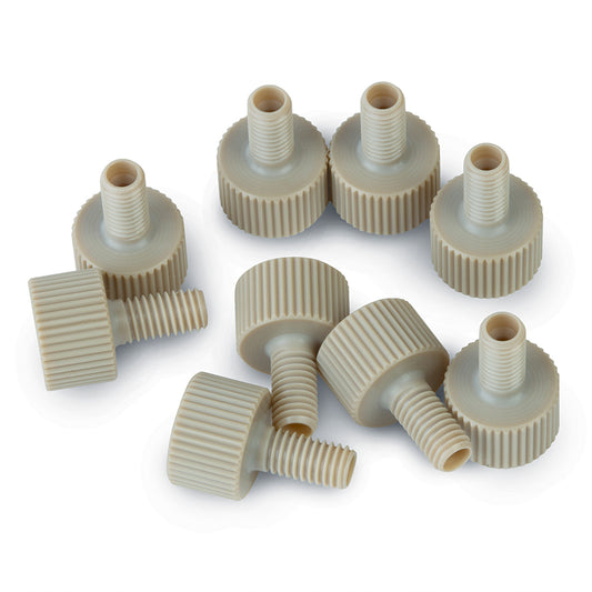 PEEK Finger-Tight Fittings for 1/16 "OD Tubing, 1/4-28 Threads, 1500psi, 10/pk