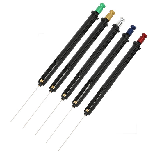 Collection of five different Smart SPME fibers with fiber length of 10mm and fiber thickness of: PDMS: 7um  30um & 100um  Acrylate: 85um  Carbon WR: 95um