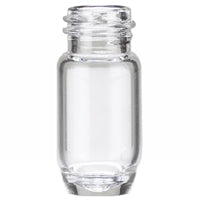 Sample Vial, 25 mL, 28X73 mm, Clear, with Open Top White 24-400 Cap, with PTFE Faced Silicone Liner, In Lab File