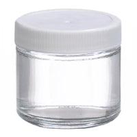 Jar, Straight Side, 1000 mL, 95X170 mm, Clear Glass, with 89-400 White PP Cap & PTFE-Faced PE Liner