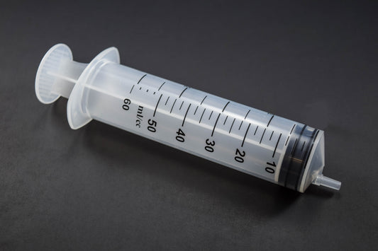 EXEL Syringes, 50 mL Graduated to 60 mL, Eccentric, Luer Slip, Non-Sterile, Bulk