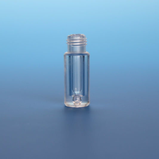 Vial, Limited Volume, 100 µL, 12 x 32 mm, Glass/Clear Plastic, 9 mm Thread