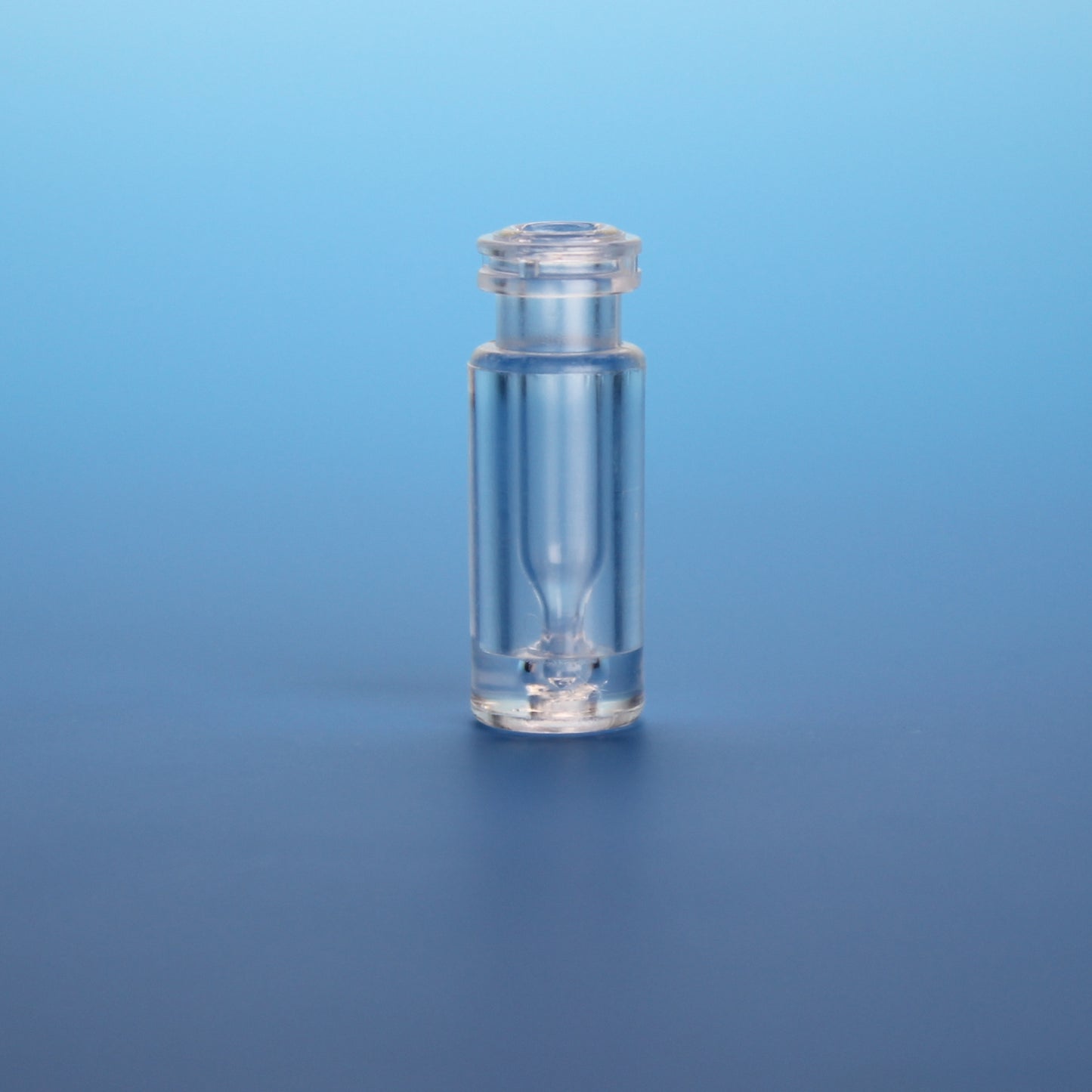 Vial, Crimp Top/Snap Ring, 100µL, Clear Plastic, with Glass Insert