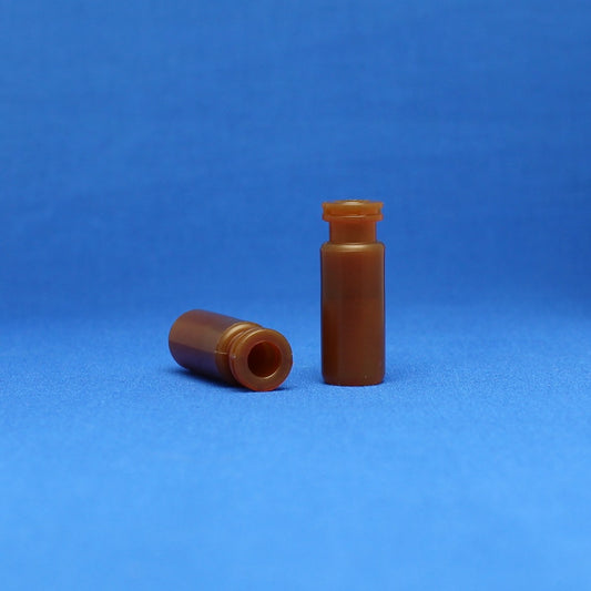 Sale Item - Vial, Screw Thread, R.A.M., 2 mL, 12 x 32 mm, Round Bottom, Amber Glass, 9 mm Thread, Special Sale Price Shown, While Quantities Last