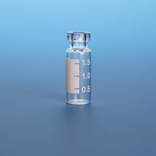 Vial, Crimp Top, 2 mL, 12 x 32 mm, Clear Glass, with White Graduated Spot, 10 Pkgs. Of 100 (Case Of 1000)
