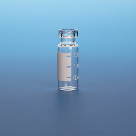 Vial, CHROMSPEC, Crimp Top, 2 mL, 12 x 32 mm, Wide ID, Clear Glass, with Write-On Patch
