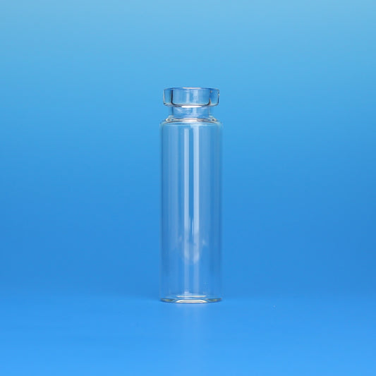 Vial, SPME, 20mL, 23X75mm Round Bottom, Clear Glass, 20mm Flat Top Crimp, Thicker Lip Finish, 10 Pkgs. Of 100 (Case Of 1000)