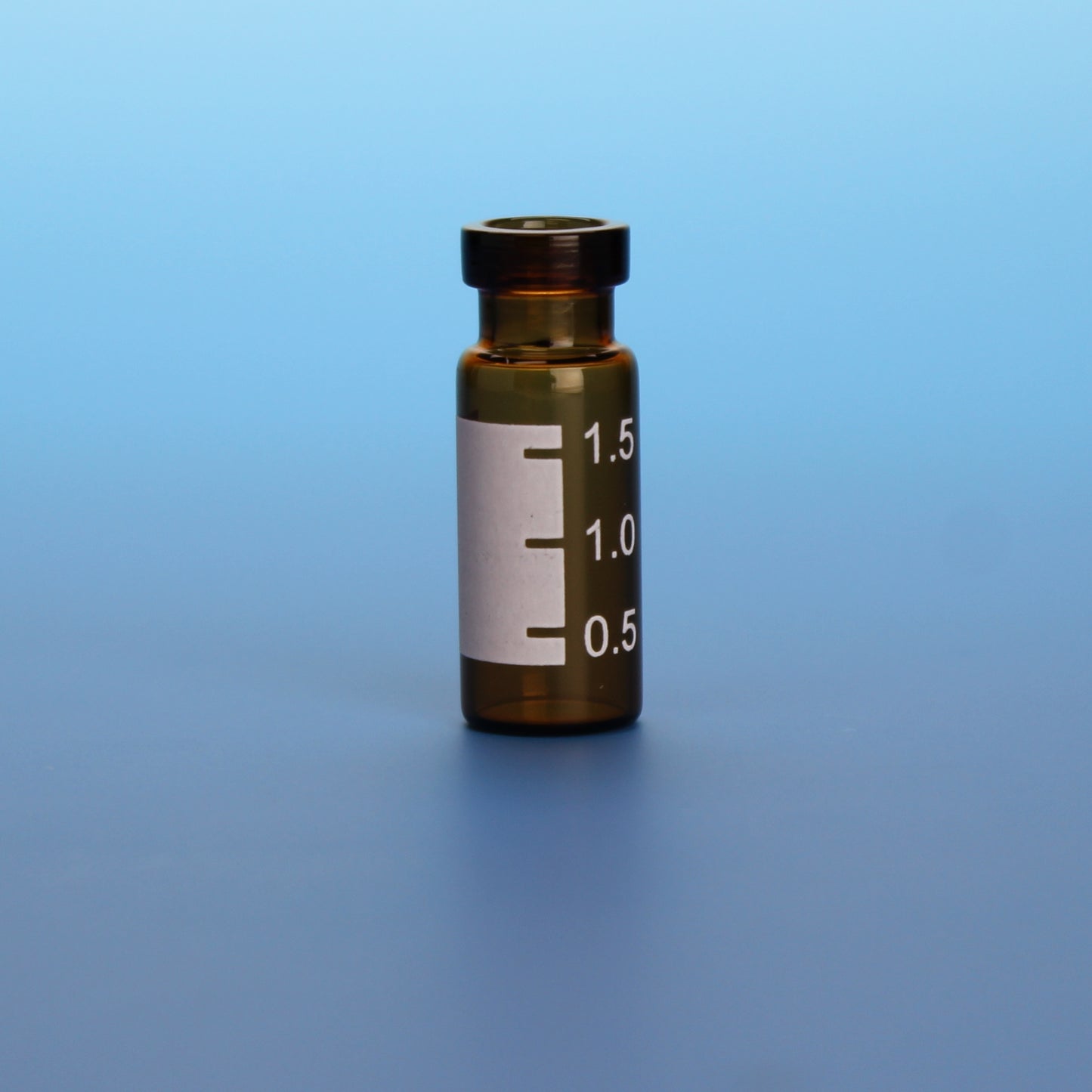 Vial, CHROMSPEC, Crimp Top, 2 mL, 12 x 32 mm, Wide ID, Amber Glass, with White Graduated Write-On Patch