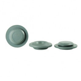 Septa for Open Top Caps, Locking Flange Septa, 33 mm, Grey Chlorobutyl / 50
