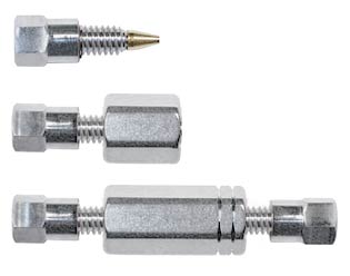 Nut, 360µm, No Twist, SS with Gold Plated Nickel Ferrule, for Fused Silica Tubing, for >=10,000 psi