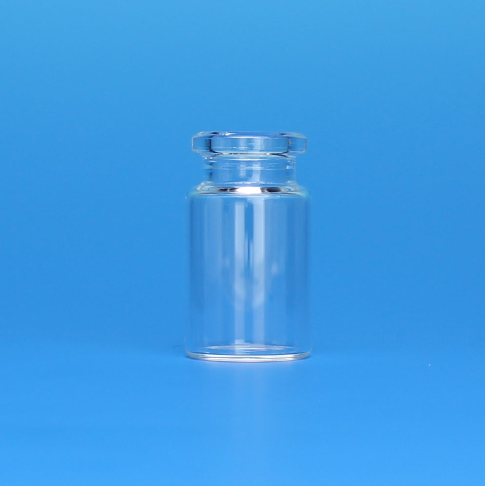 Vial, Headspace, 6 mL, 22 x 38 mm, Flat Bottom, Beveled Crimp Top, Clear Glass