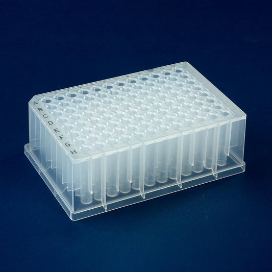 1 mL Deep 96-Well Sterile PlateOne Polypropylene Plate, Round Wells, Natural, Individually Wrapped, 20/Pack