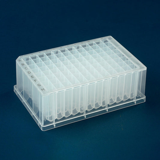 2.0 mL Deep 96-Well Sterile PlateOne Polypropylene Plate, Square Wells, Natural, Individually Wrapped, 20/Pack