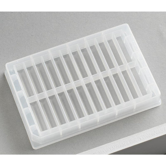 78 mL Reservoir Plate, 24-well (2 rows of 12), 3.5 mL per Well, V-bottom, Low Profile, Non-Sterile, 25/pk