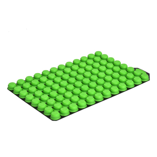 Micronic TPE Capcluster Mat, Light Green, 96 Caps/Mat, 10 Mats/Pack (960 Caps)