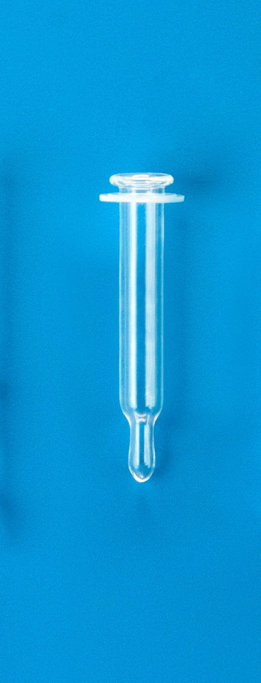 Insert, Limited Volume,100µL, Conical, Precision Formed Mandrel Interior, Glass, with Glass Flange