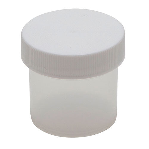 Straight Side Jar, 1oz. 30 mL, 43 mm, Natural PP, Linerless White PP Screw Cap, 72/pk