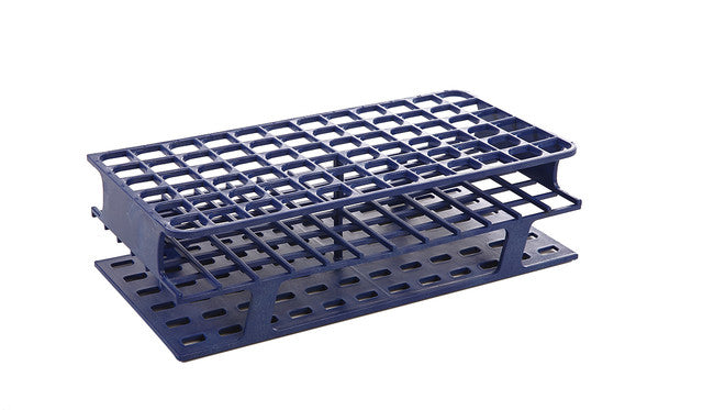 OneRack Tube Rack Full-Size POM 16 mm 72-Place, Blue, 8/pk