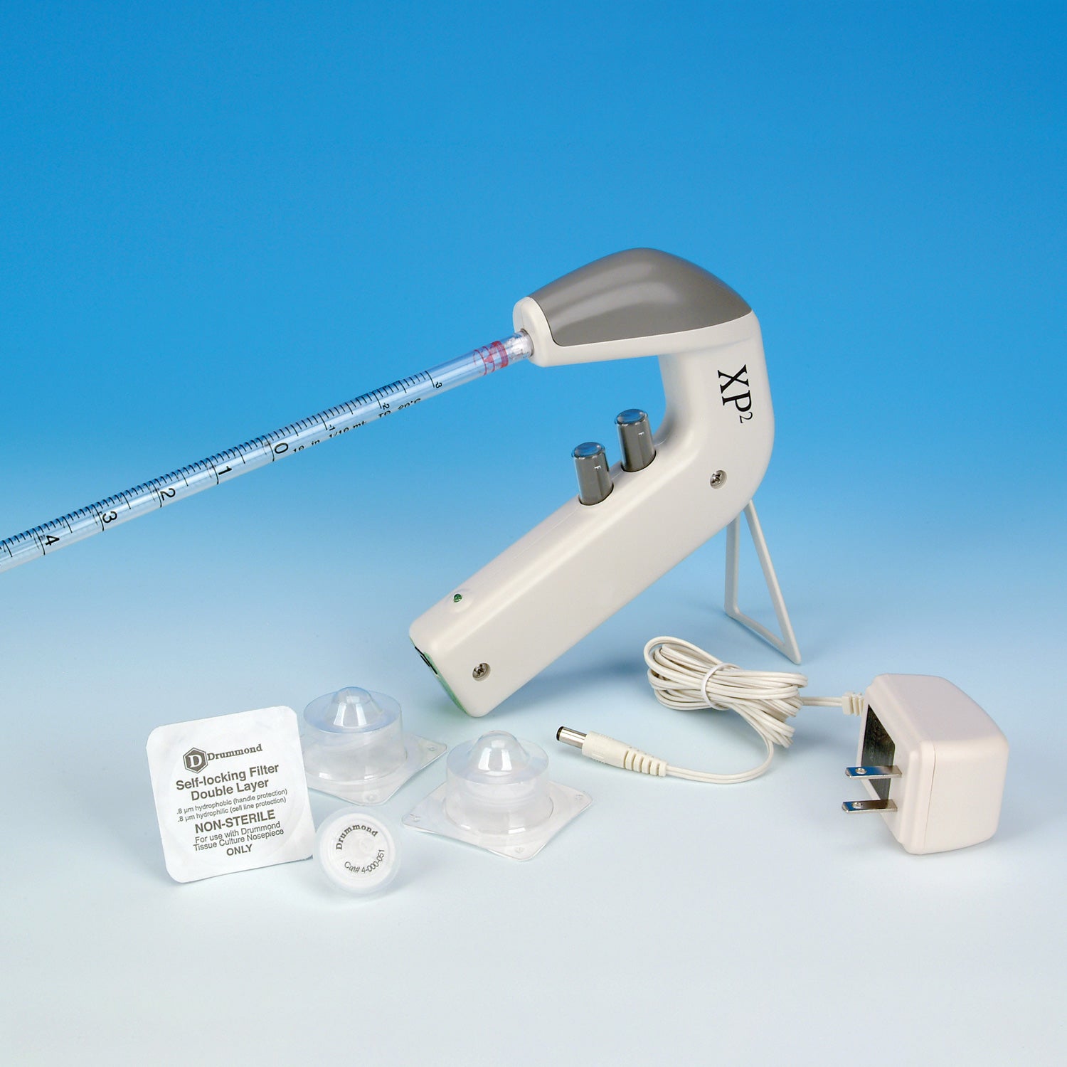 Image of US44405010 - Portable Pipet-Aid® XP2 Battery Operated Controller For Serological Pipets, Includes Recharger, Bench Stand, and Filters
