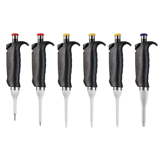 Set of 6 ErgoOne® Single Channel Pipettors, 2.5, 10, 20, 10, 200 and 1000 µL