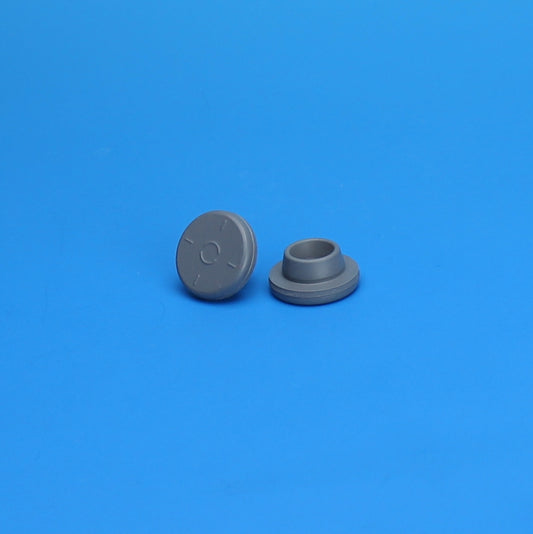 20mm Gray Chlorobutyl Snap On Stopper, Siliconized