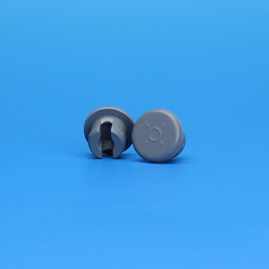 Lyophilization Stopper, 20 mm, 2 Prong, Grey Chlorobutyl