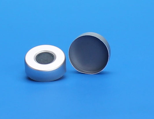 Seal, 20 mm, Silver Aluminum, with PTFE/Grey Butyl Rubber Liner, 10 Pkgs. Of 100 (Case Of 1000)