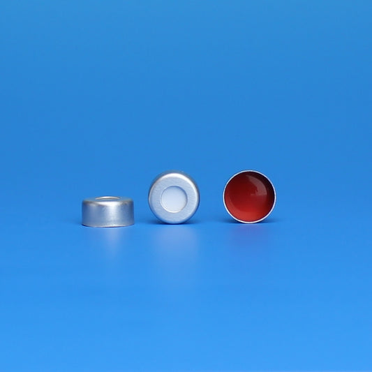 Seal, 11 mm, Silver Aluminum, with PTFE/Silicone Septum, 10 Pkgs. Of 100 (Case Of 1000)