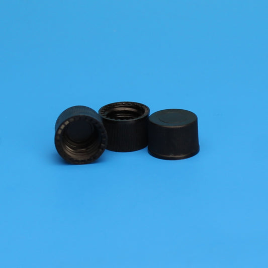 Cap, Solid Top, 8-425, Black, PP,Unlined, 10 Pkgs. Of 100 (Case Of 1000)